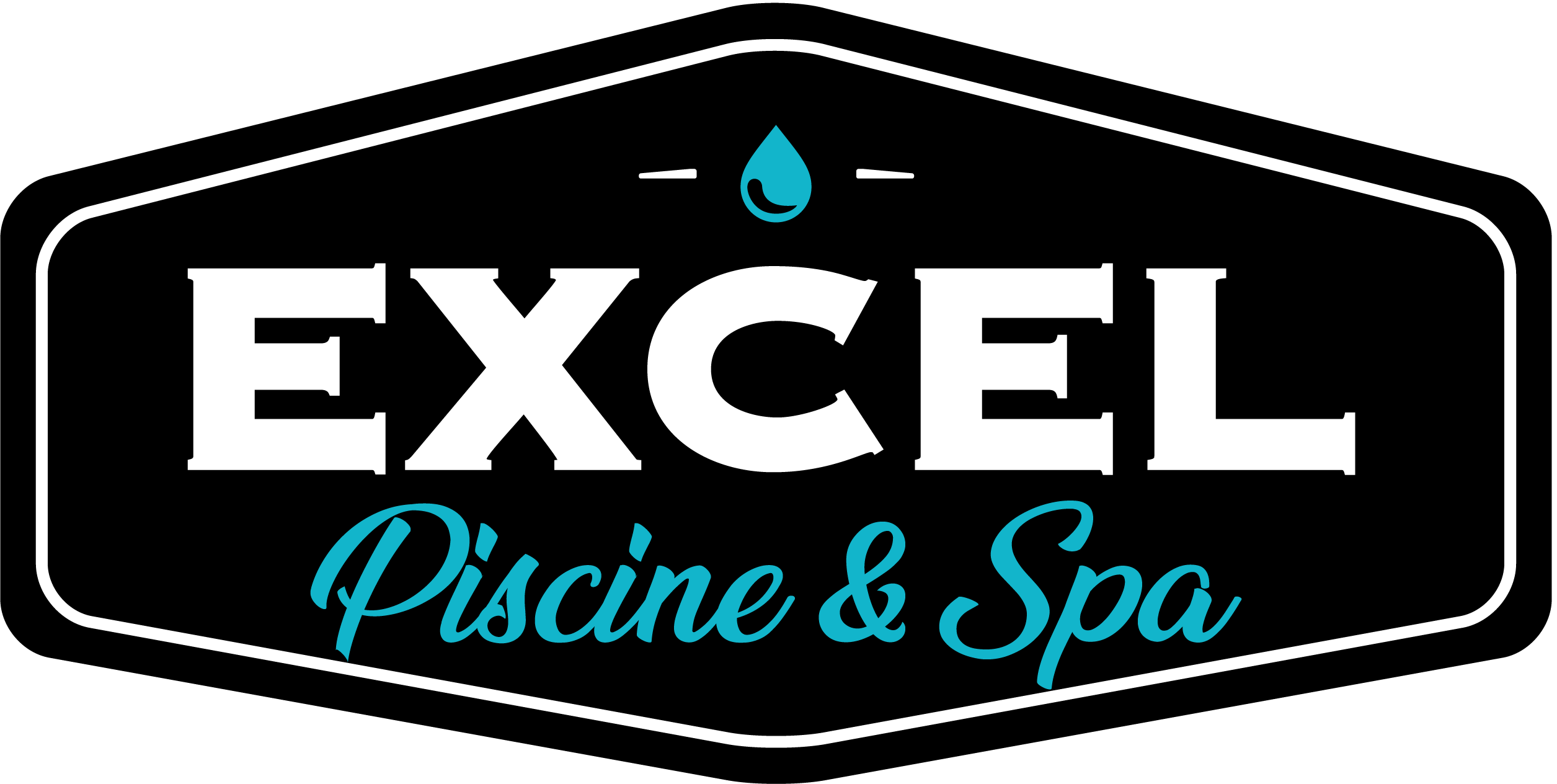 logo excel et cie hexagone noir transparent