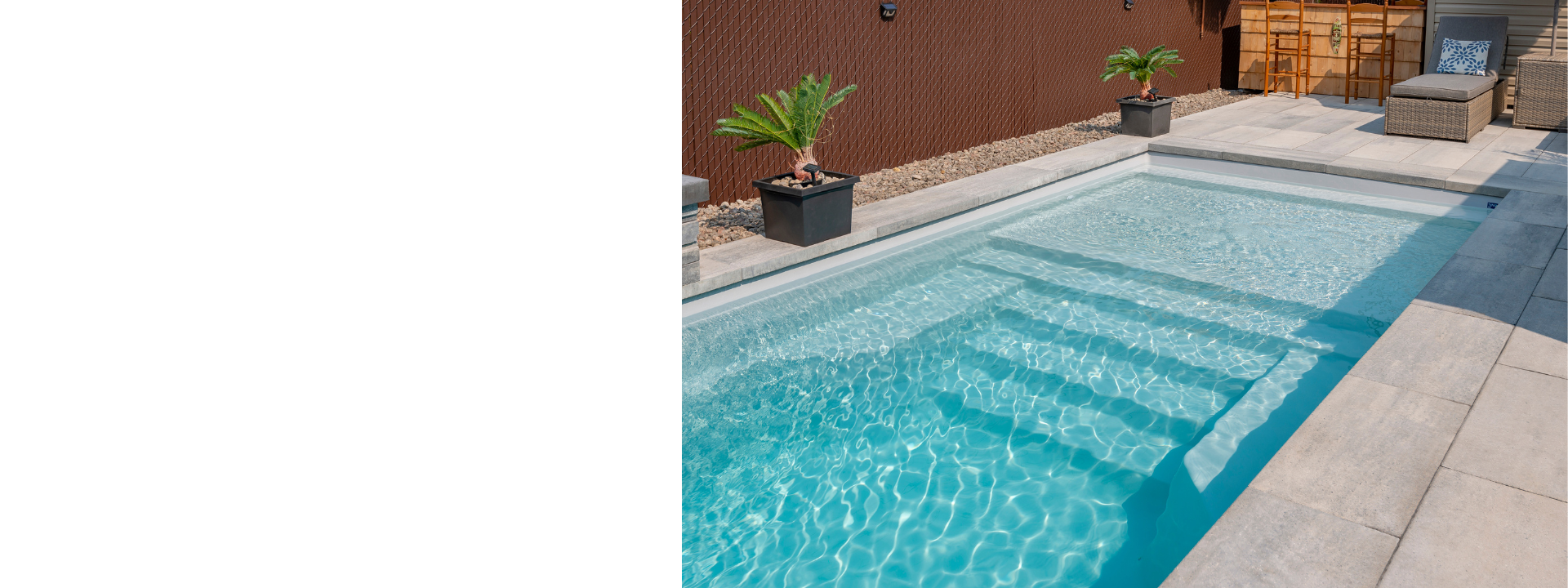 Piscine creusée de fibre de verre
