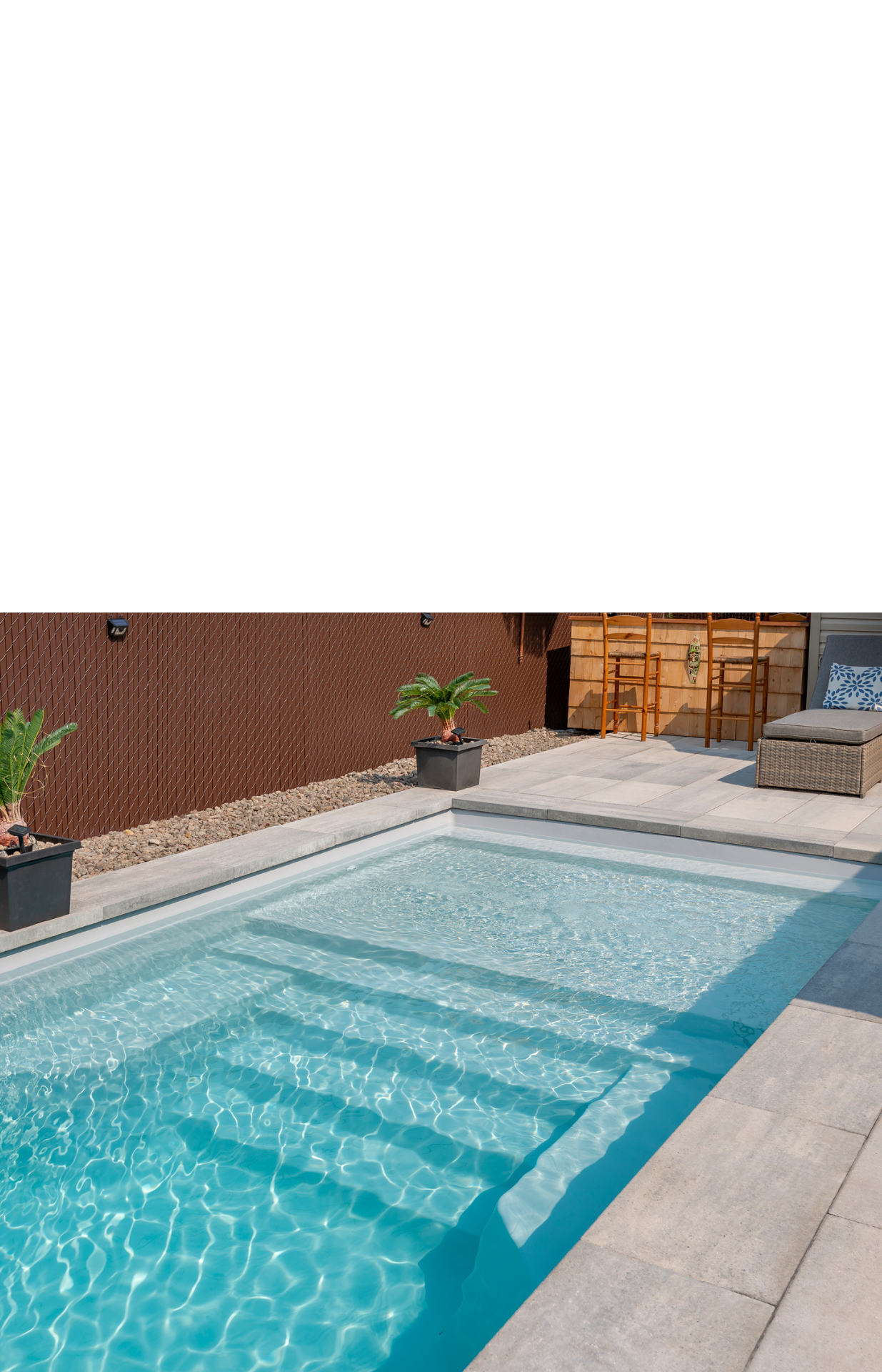 Piscine creusée de fibre de verre
