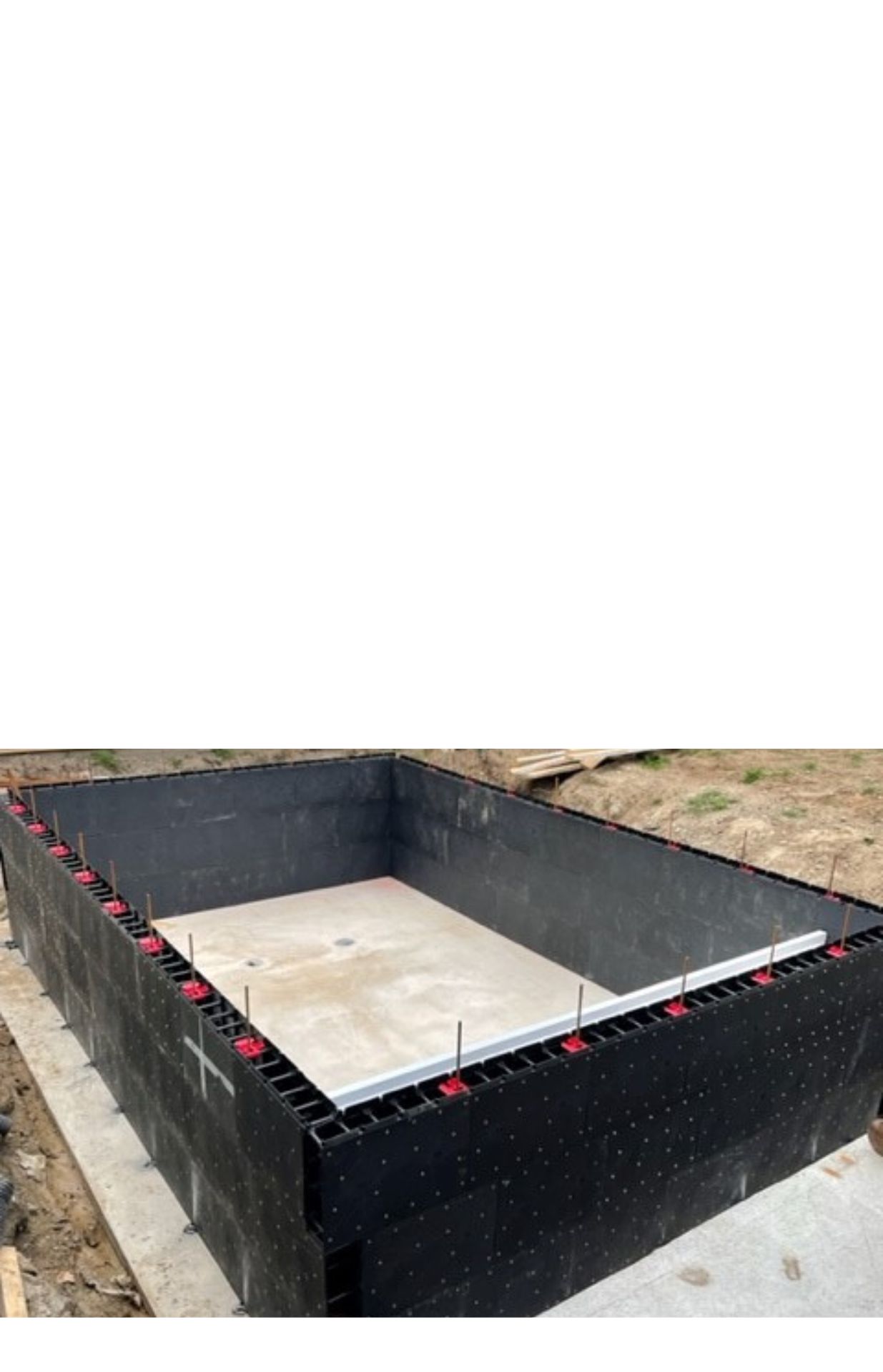 Piscine creusée de béton 